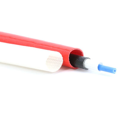 Insulation Silicon Rubber Coated Braided Fiberglass Sleeve Hose And Cable Protective Sleeve