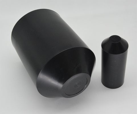 RoHS Black Insulated Heat Shrink Wire Caps 10mm To 160mm Heat Shrink Cable End Caps