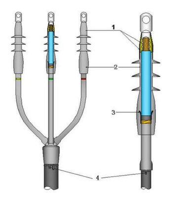 Liquid Silicone Rubber Cold Shrink Termination kits up to 42 kV Cold Shrink Cable Termination Kits