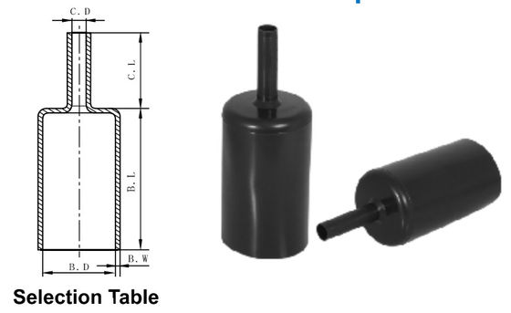 RoHS Insulated Heat Shrinkable Anode Caps Electrical Cable Accessories