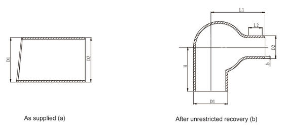 Heat Shrink Right Angled Boot Semi-rigid Polyolefin Flame-Retarded