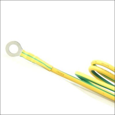 Yellow/Green Striped Thin Wall Cross-linked Polyolefin Heat Shrink Tubing
