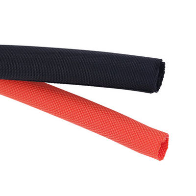 Good Scalability PET Wrap Around Braided Cable Sleeving Self Extinguish